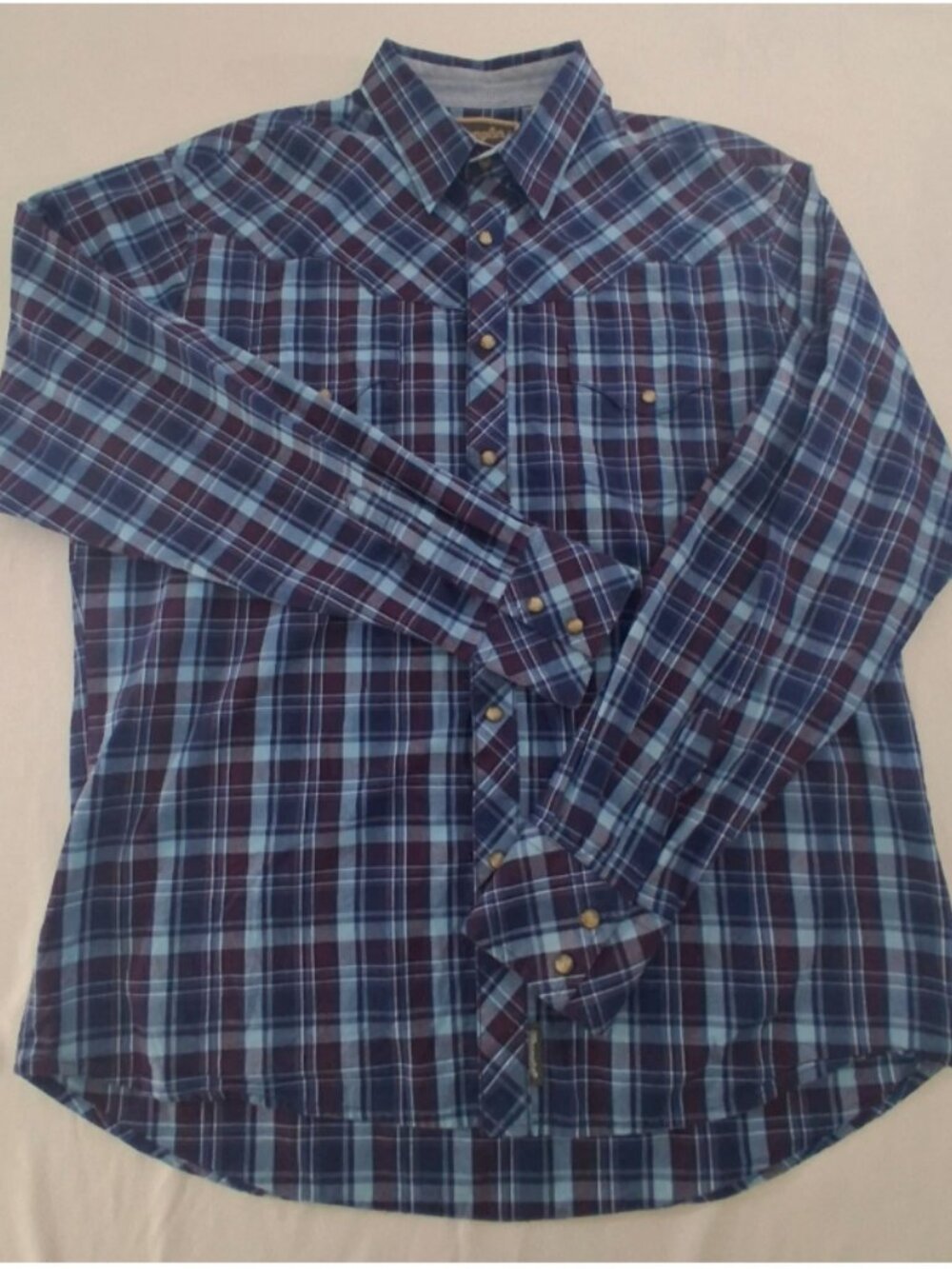 Wrangler Retro Plaid Shirt Mens XL Pearl Snap Cowboy Western Rancher
